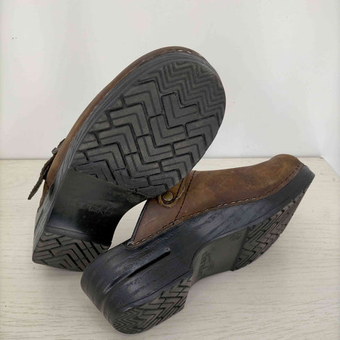 ダンスコ dansko オープンヒールクロッグス オイルドレザー レディース JPN:38